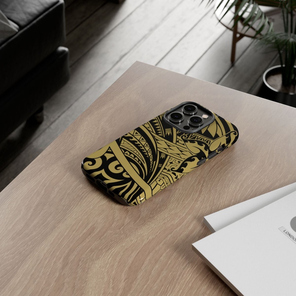 WOYC Bloom Gold tough iPhone case for AU/NZ/USA, featuring a floral design and durable protection for iPhone smartphones.