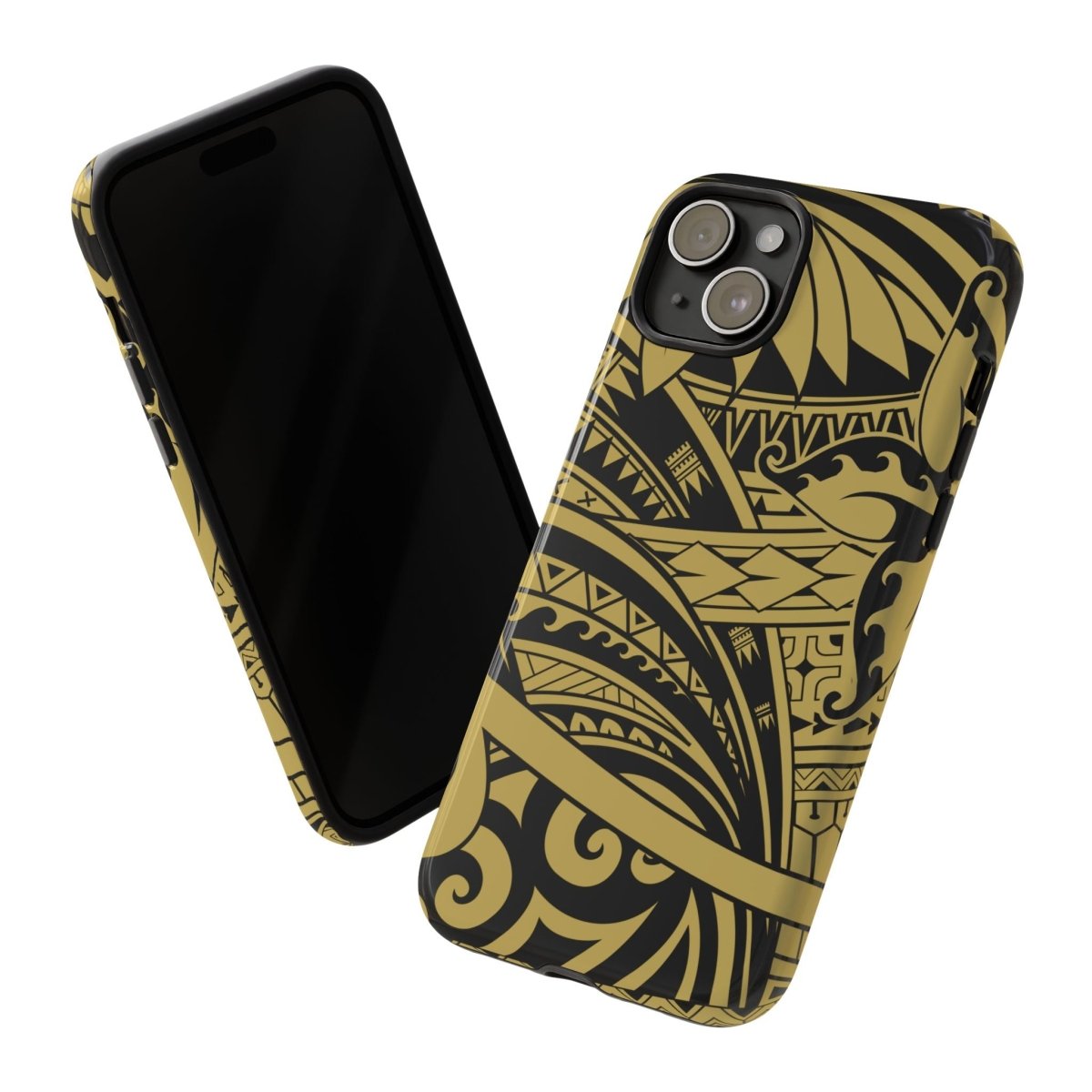 WOYC Bloom Gold tough phone case for iPhone, durable protective cover with floral design, fits AU, NZ, and US models.