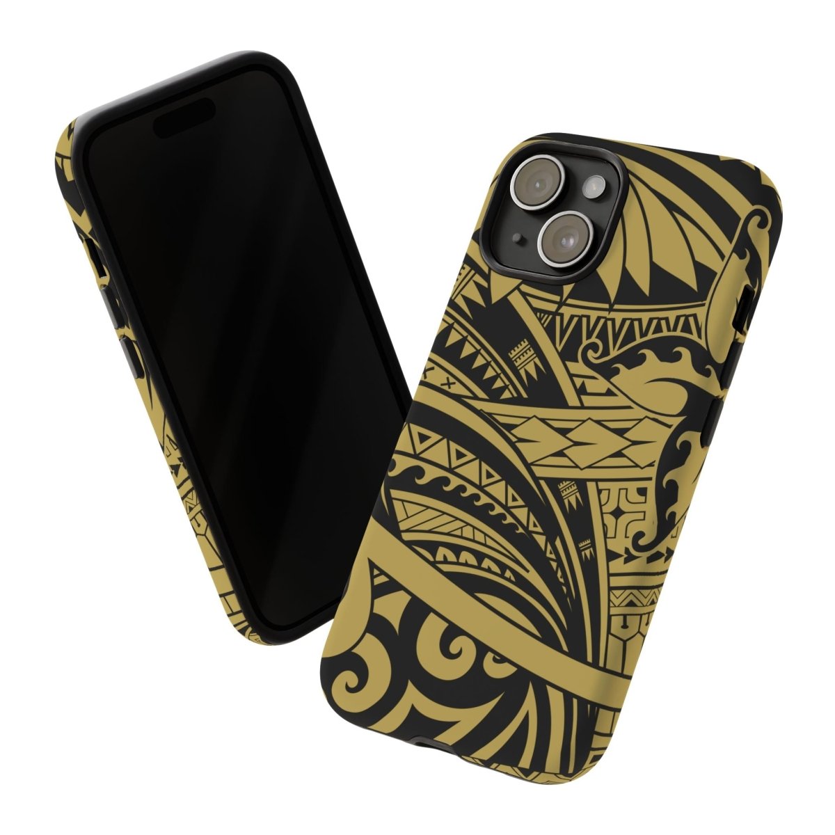 WOYC iPhone Tough Phone Case in Bloom Gold, durable protective cover for iPhone models, with a floral design and rugged construction.