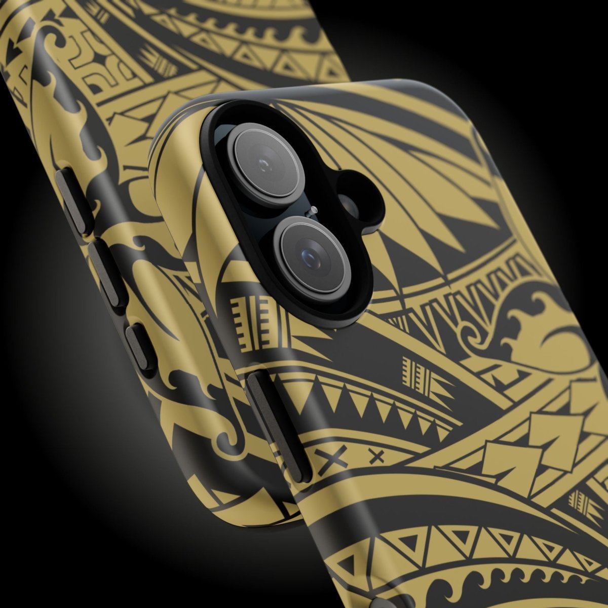 WOYC Bloom Gold tough iPhone case with floral design, durable protective cover for iPhone models in AU, NZ, and USA.