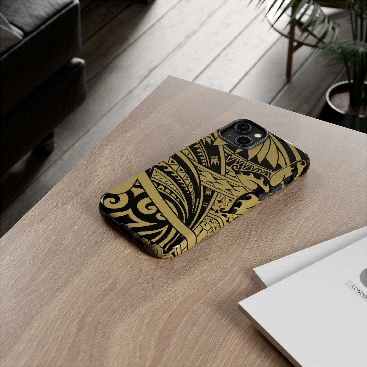 WOYC Bloom Gold tough iPhone case for AU/NZ/USA, rugged protective cover with floral design for iPhone models.