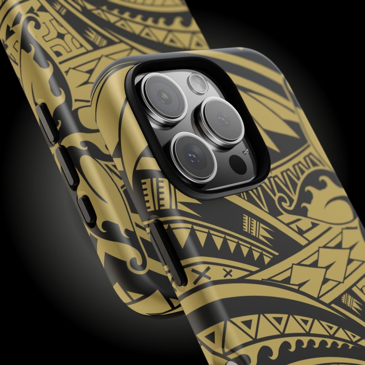 WOYC Bloom Gold tough iPhone case for AU, NZ, and US models, featuring durable protection and stylish floral design.