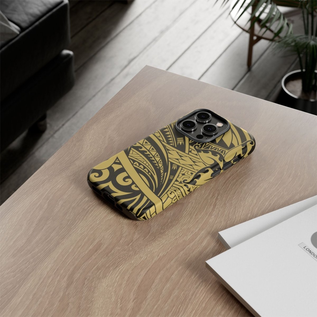 WOYC iPhone Tough Phone Case in Bloom Gold, durable protective cover for iPhone, designed for AU, NZ, and USA markets.