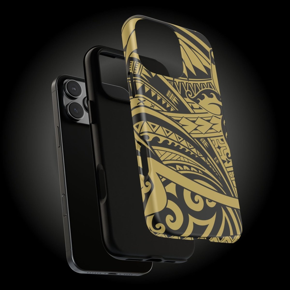 WOYC Bloom Gold tough phone case for iPhone, durable protective cover with floral design, fits AU, NZ, and USA models.