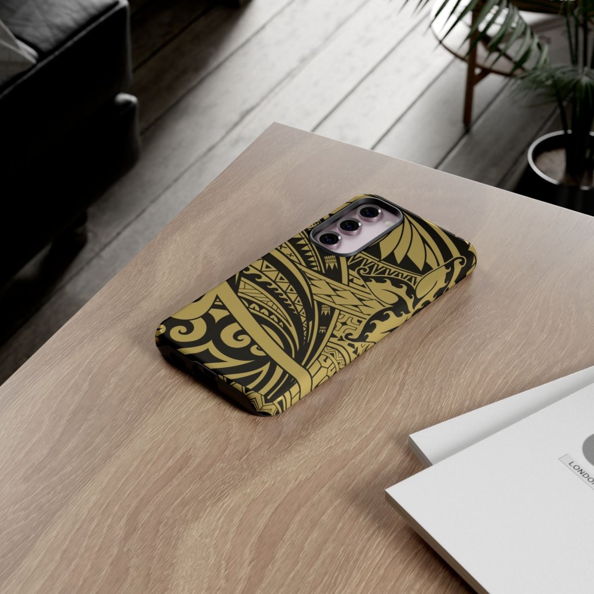WOYC Bloom Gold tough iPhone case with floral design, protective cover for iPhone models in AU, NZ, and USA.