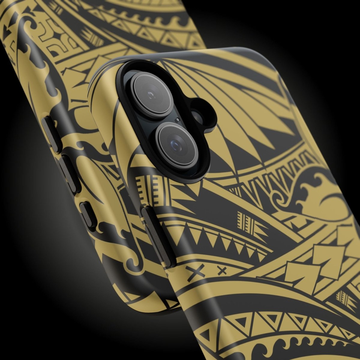 WOYC Bloom Gold tough iPhone case for AU/NZ/USA with floral design, rugged protective cover for iPhone models.