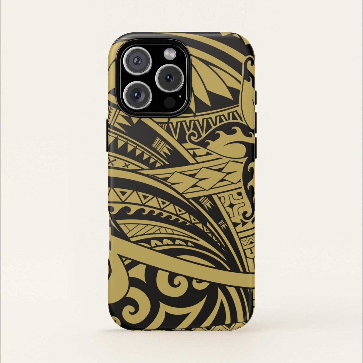 WOYC Bloom Gold tough iPhone phone case with floral design, protective and durable for AU, NZ, and USA models.