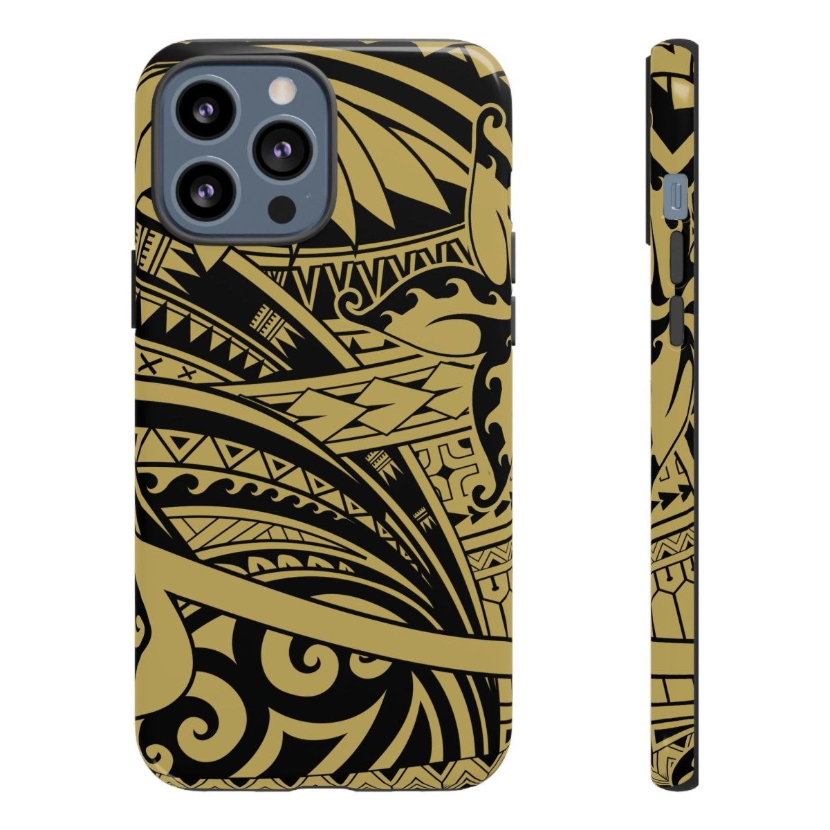 WOYC iPhone Tough Phone Case in Bloom Gold, durable protective cover with floral design for iPhone models.