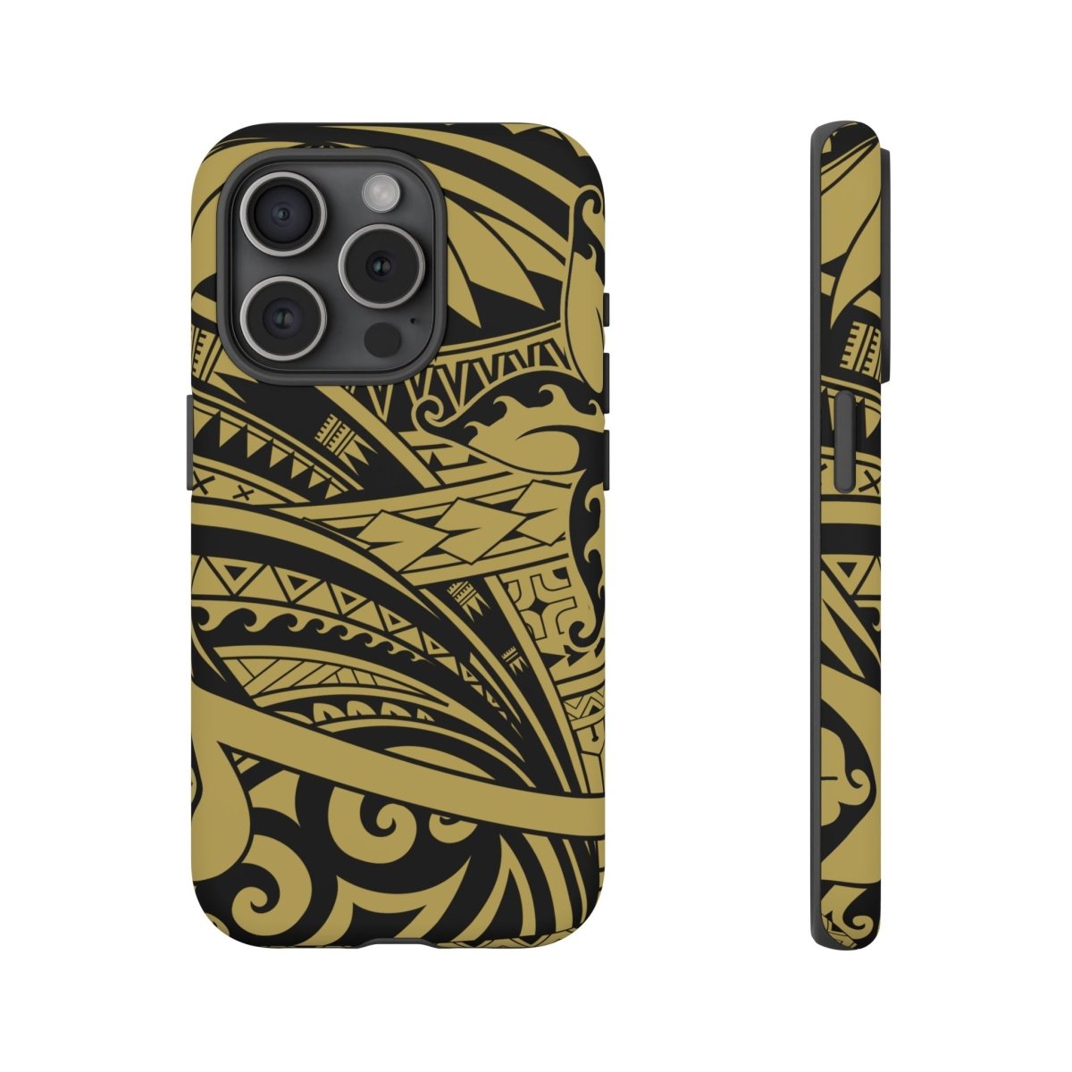 WOYC Bloom Gold tough iPhone case for AU/NZ/USA with floral design, durable protection, and stylish gold finish.