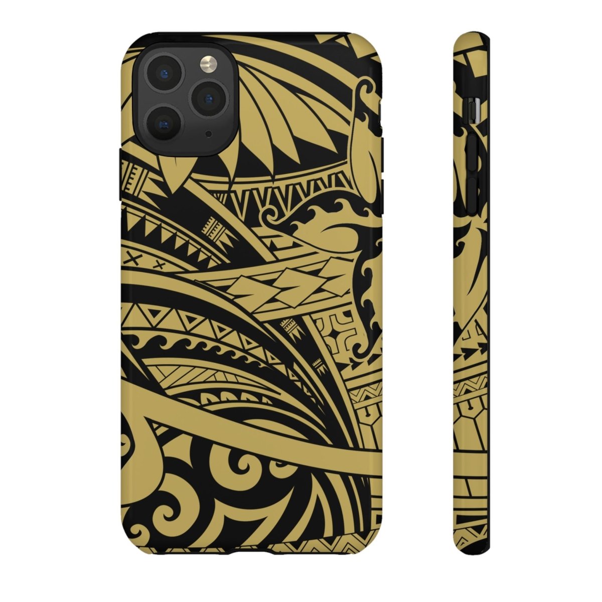 Bloom Gold tough iPhone case for durability, featuring floral design, compatible with AU, NZ, and USA models.
