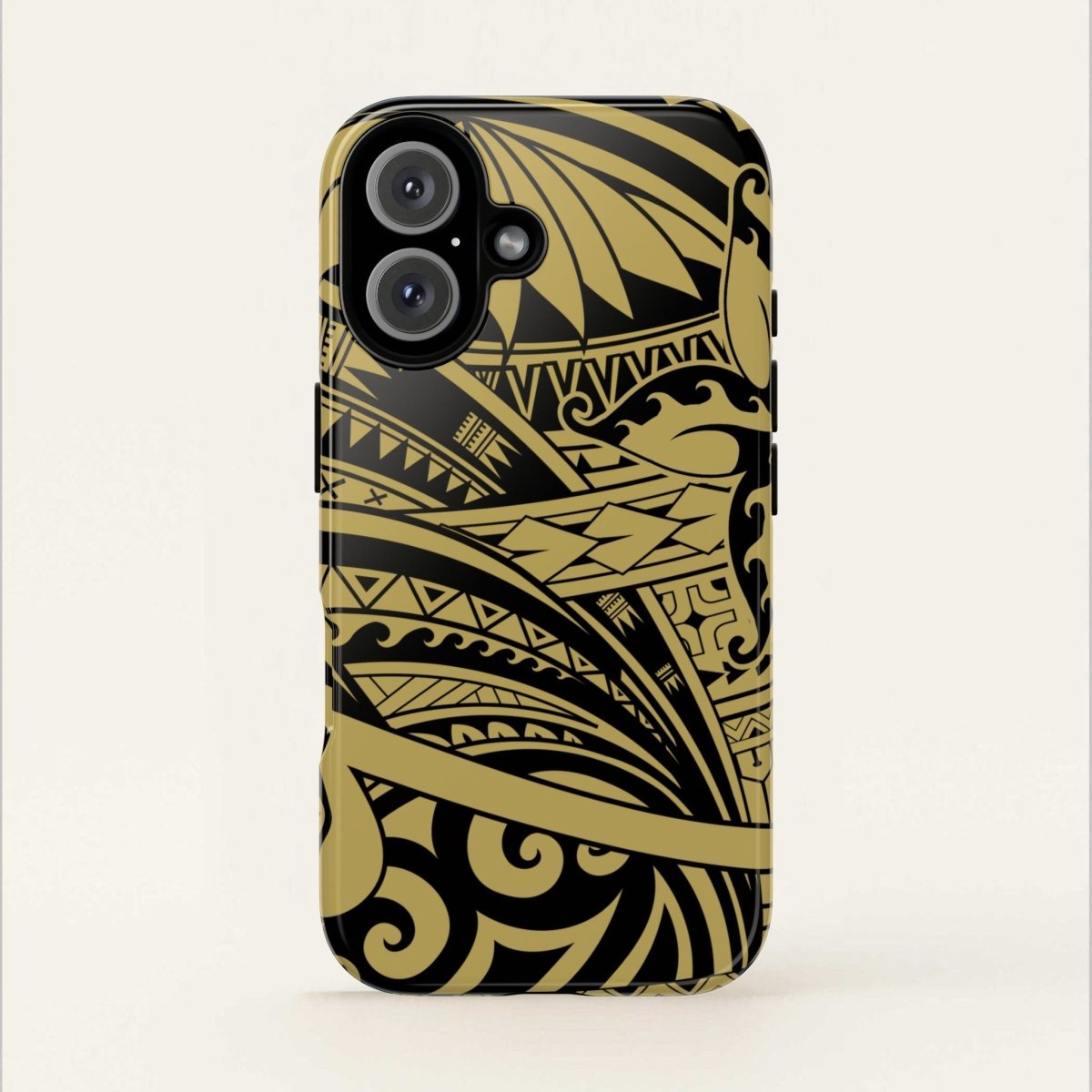 WOYC iPhone tough phone case in Bloom Gold with tropical floral design, durable protection for iPhone models in AU/NZ/USA.