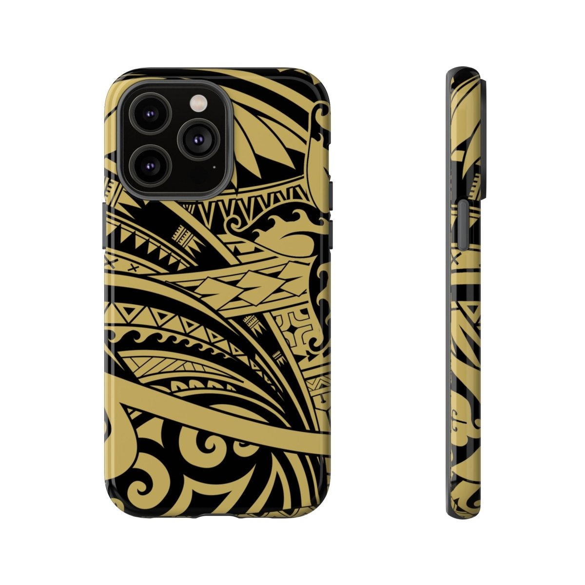 WOYC Bloom Gold tough iPhone case with floral design, durable protective cover for iPhone models in AU, NZ, and USA.