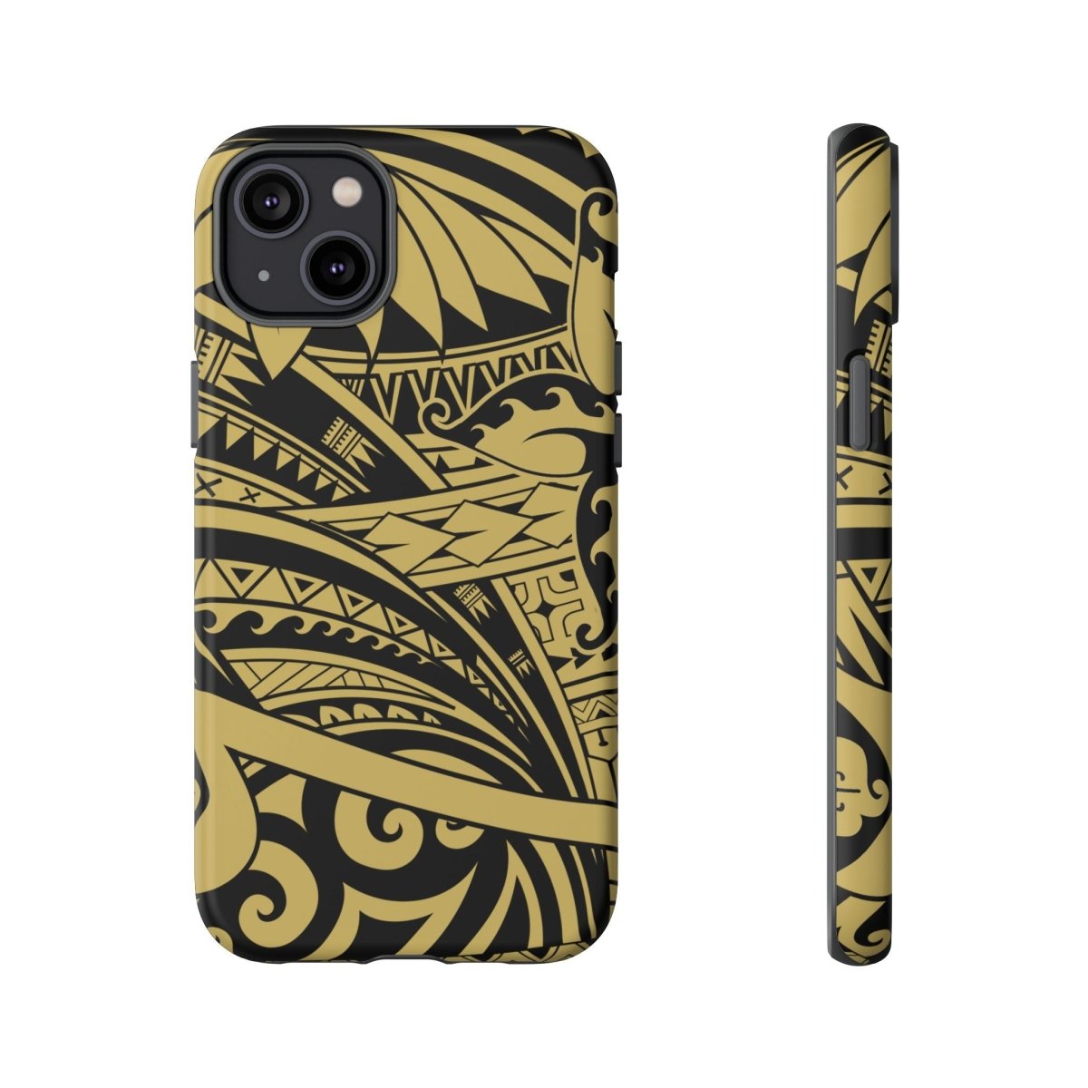 WOYC iPhone tough phone case in Bloom Gold with floral design, providing durable protection for iPhone models.