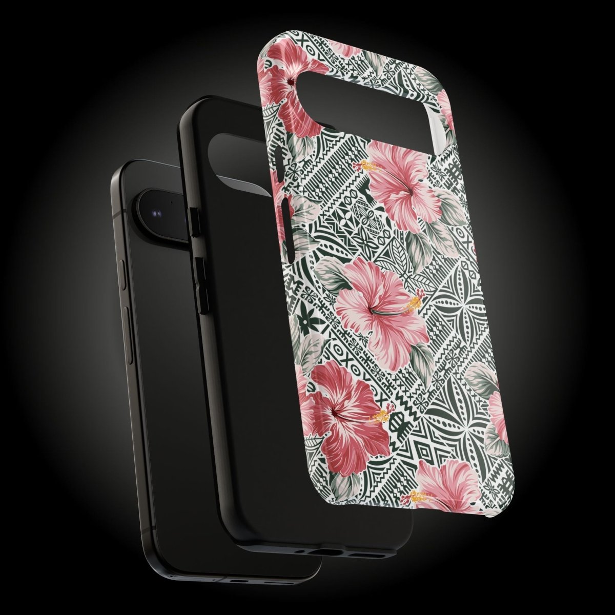 Durable iPhone tough phone case with Solosolo Blooms design by Printify, featuring vibrant floral artwork for iPhone models.