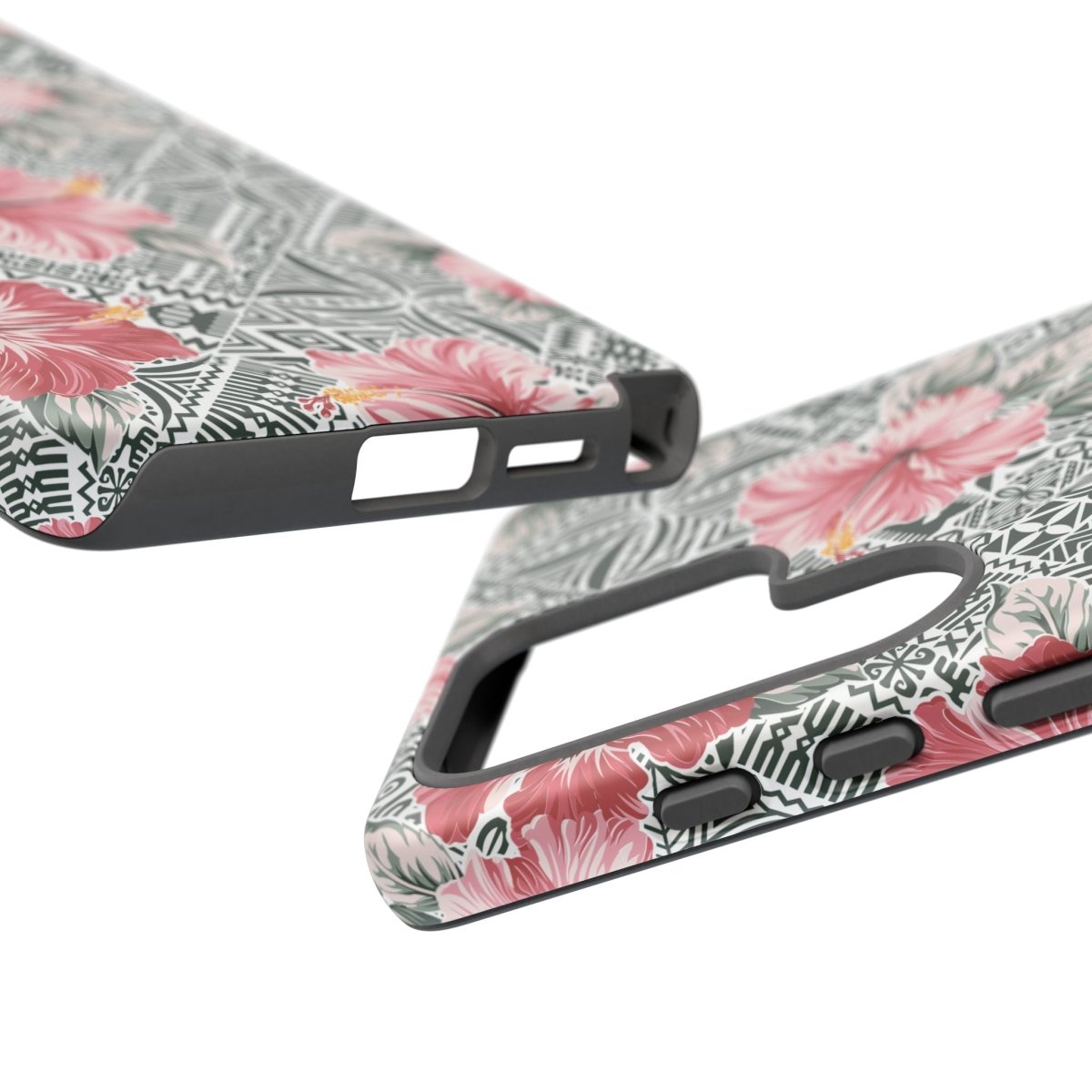 Printify iPhone Tough Phone Case with Solosolo Blooms design, durable protective cover for iPhone models featuring vibrant floral artwork.