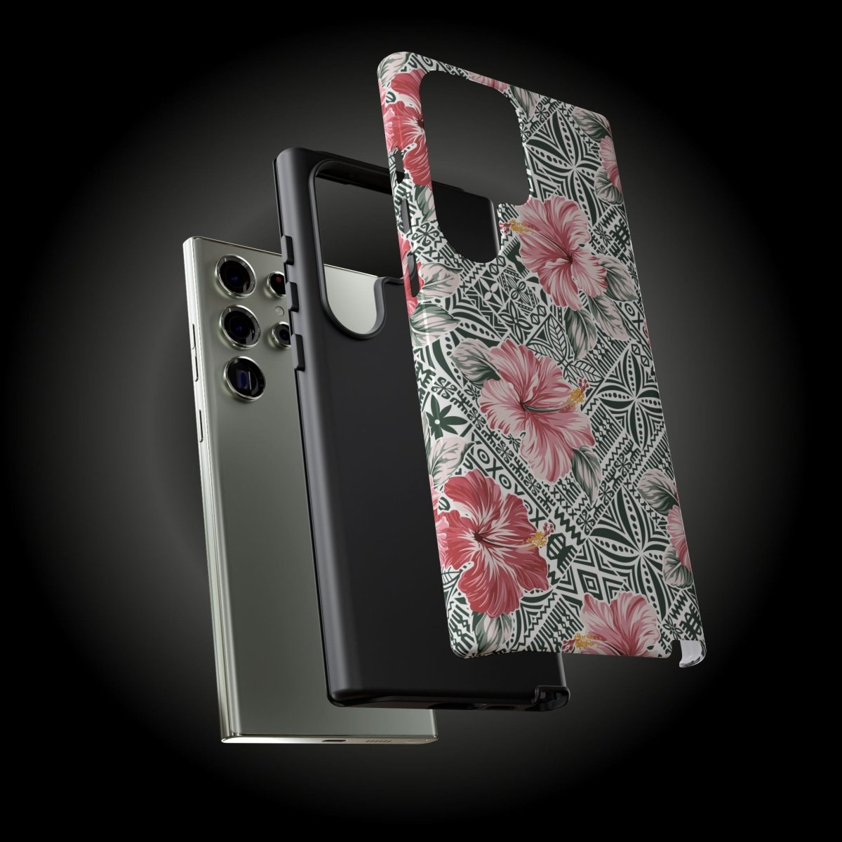 Printify iPhone tough phone case featuring Solosolo Blooms design with vibrant floral artwork.