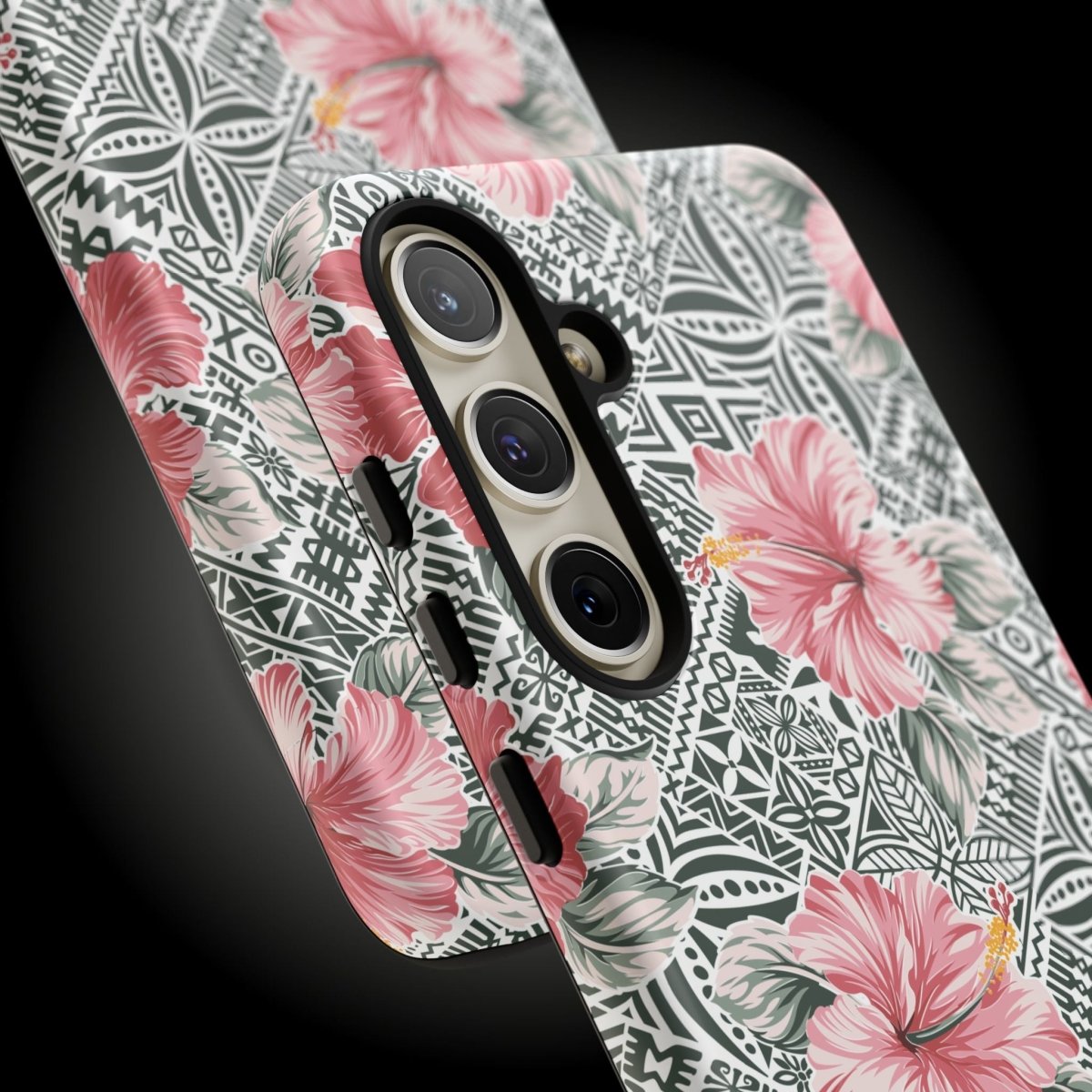 Durable iPhone tough phone case by Printify featuring Solosolo Blooms design, fits iPhone models for AU, NZ, and USA.