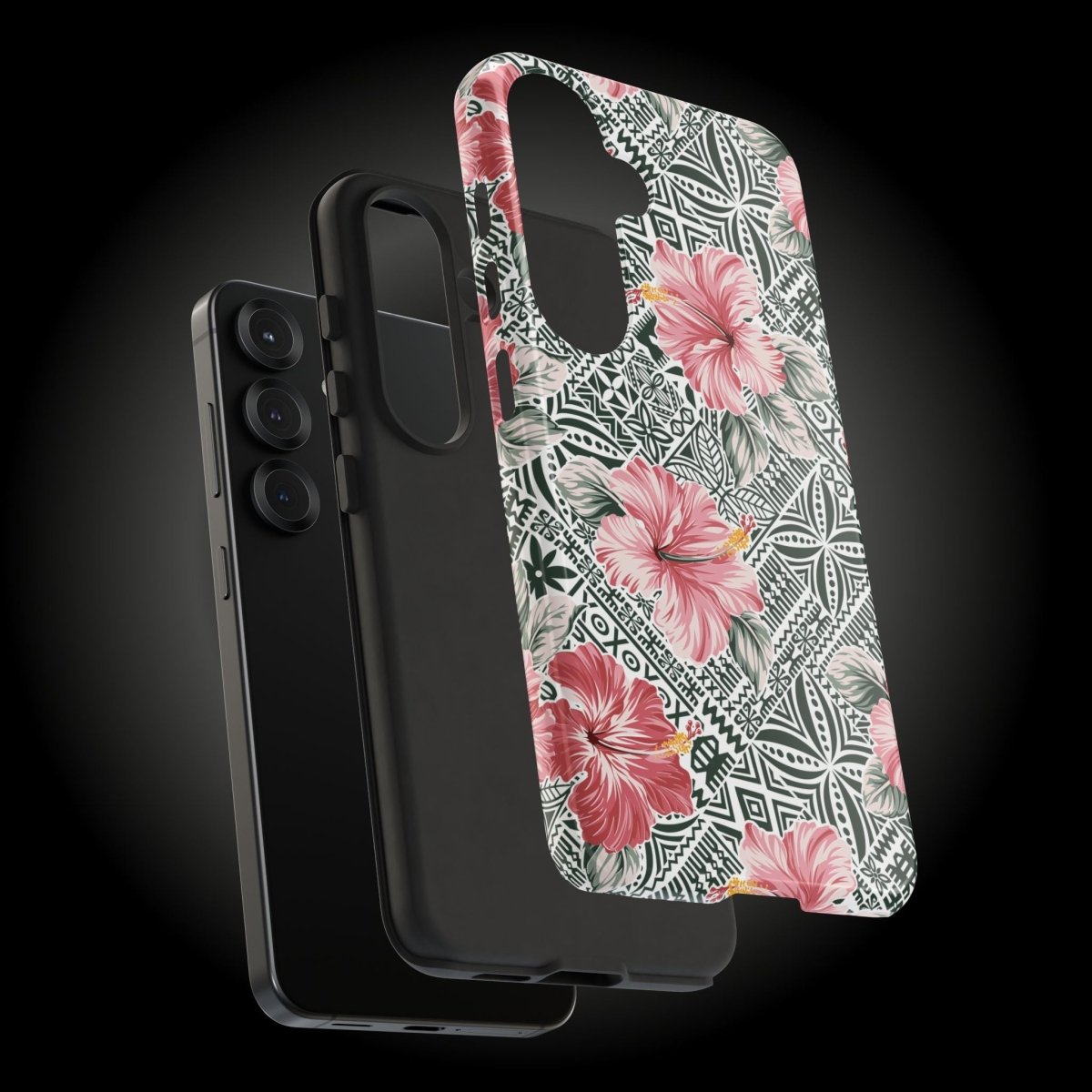 iPhone tough phone case with Solosolo Blooms design by Printify, featuring vibrant floral patterns for iPhone models.