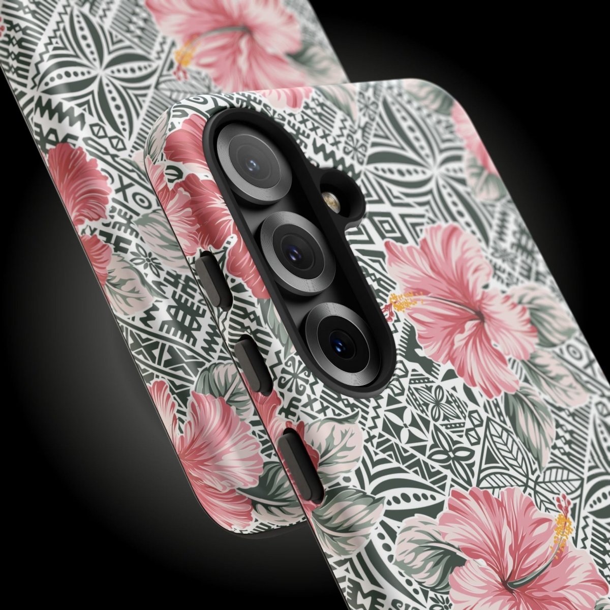 iPhone tough phone case with Solosolo Blooms design by Printify, featuring vibrant floral artwork on durable protective cover.