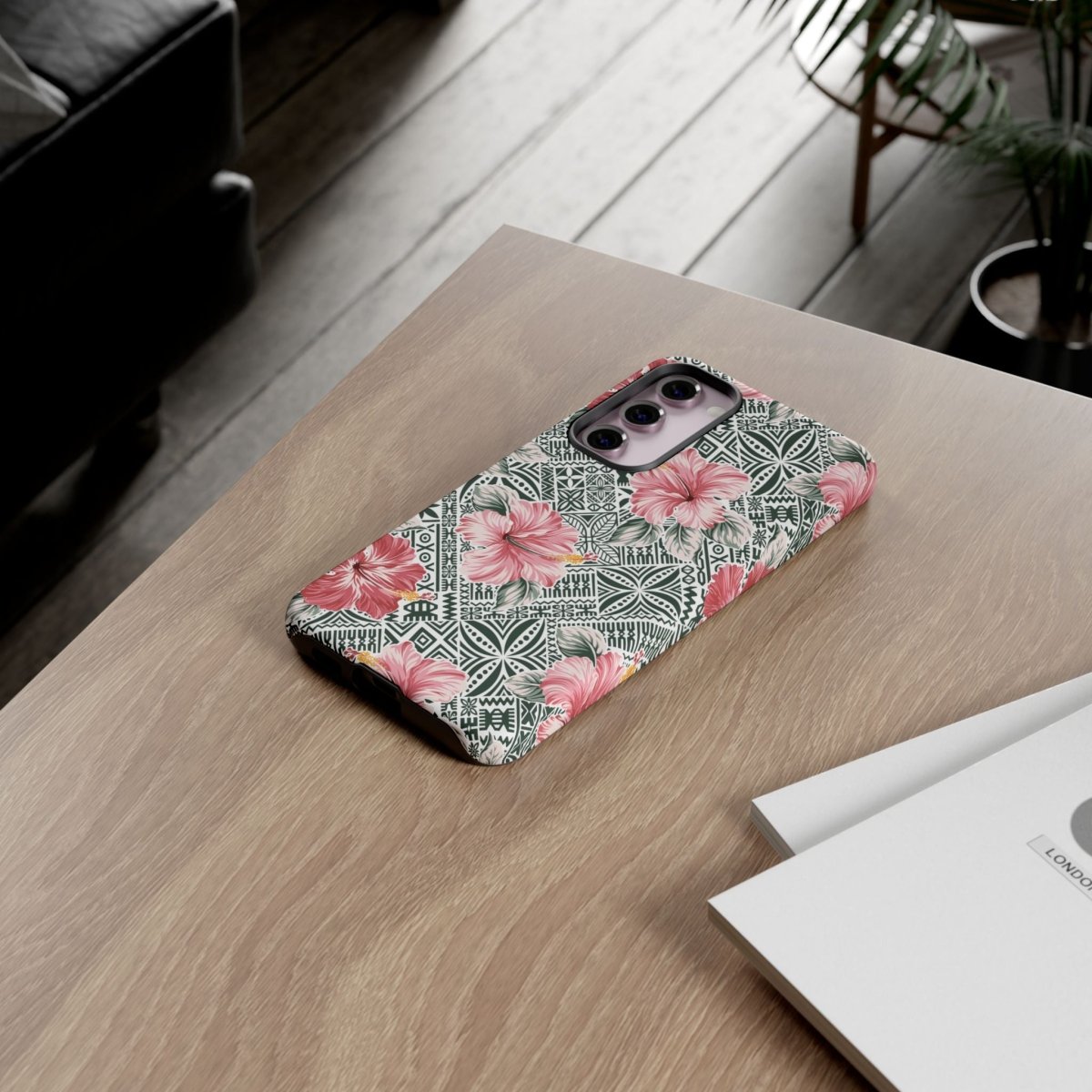 Printify iPhone Tough Phone Case with Solosolo Blooms design, durable protective cover for iPhone models in AU, NZ, and USA.