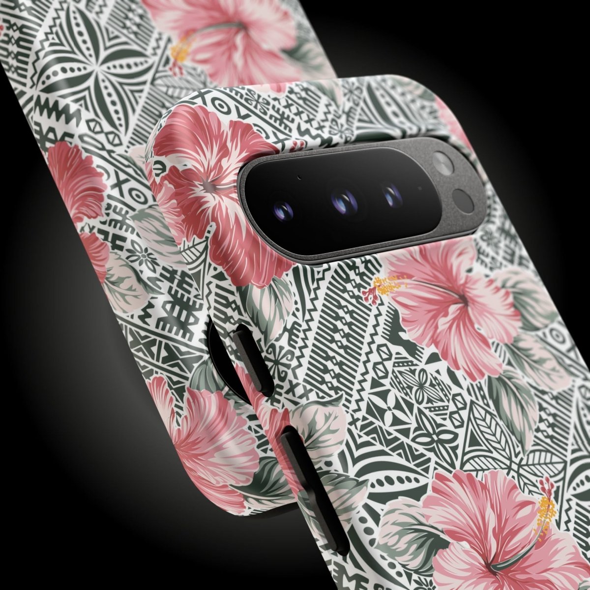 Printify iPhone tough phone case with Solosolo Blooms design, durable protective cover for iPhone models.