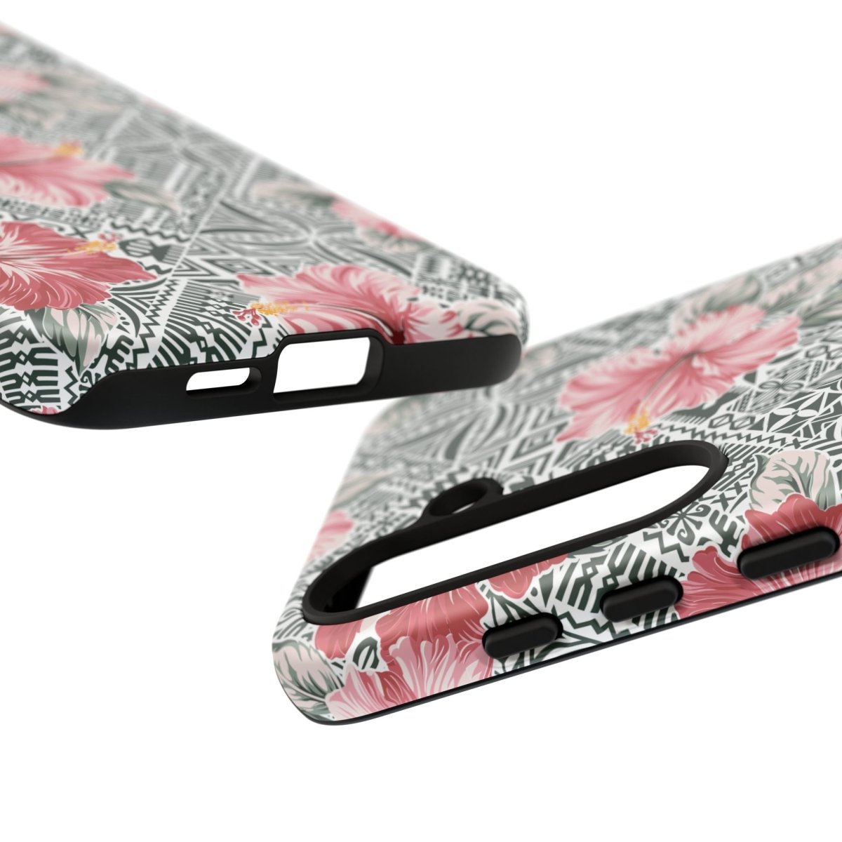 Durable iPhone tough phone case with Solosolo Blooms design by Printify, suitable for AU, NZ, and USA models.