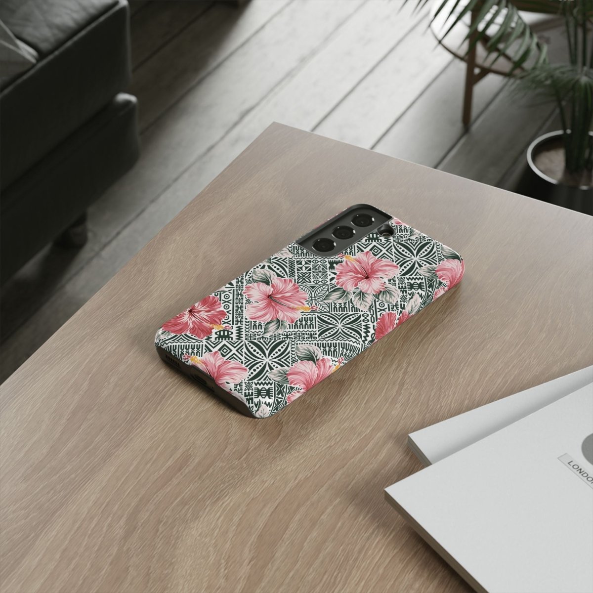 Durable iPhone tough phone case by Printify featuring colorful Solosolo Blooms design for AU, NZ, and US markets.