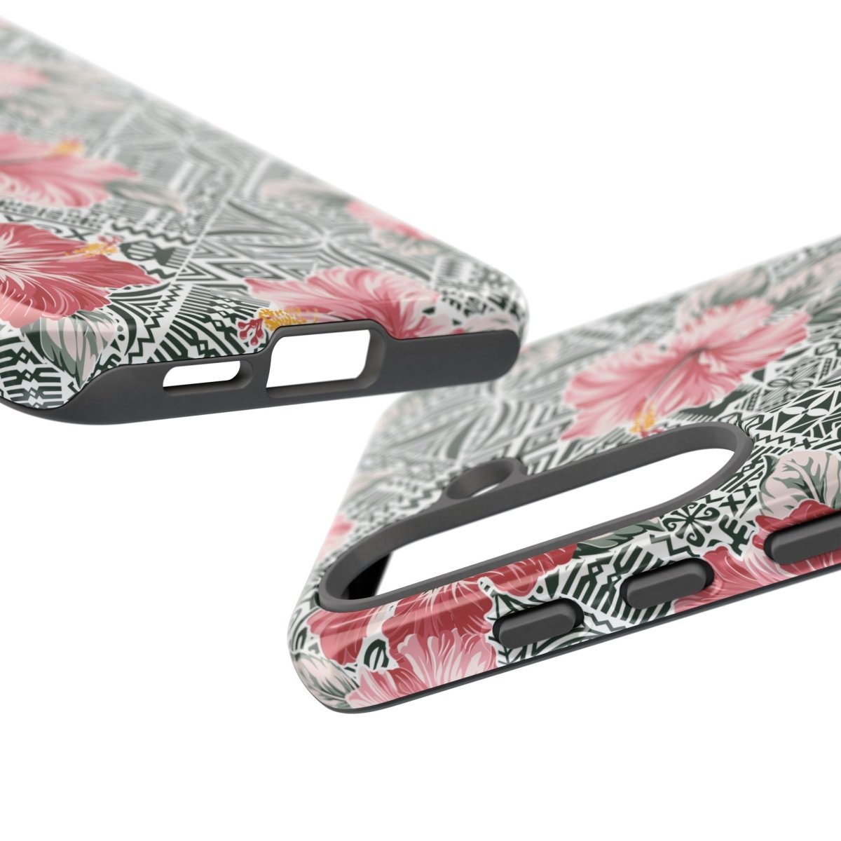 Printify iPhone tough phone case featuring Solosolo Blooms design, protective cover for iPhone models with vibrant floral artwork.