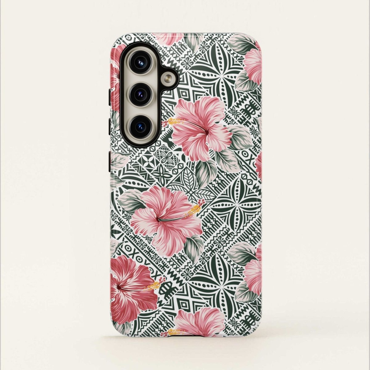 Durable iPhone tough phone case with Solosolo Blooms design by Printify, featuring vibrant floral artwork for iPhone models.
