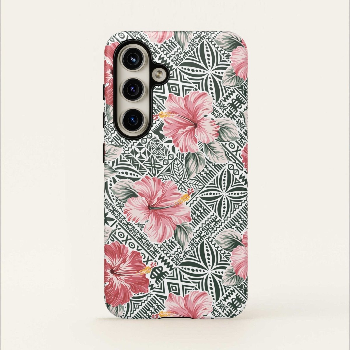 Printify iPhone tough phone case with Solosolo Blooms design, featuring vibrant floral artwork for iPhone models.