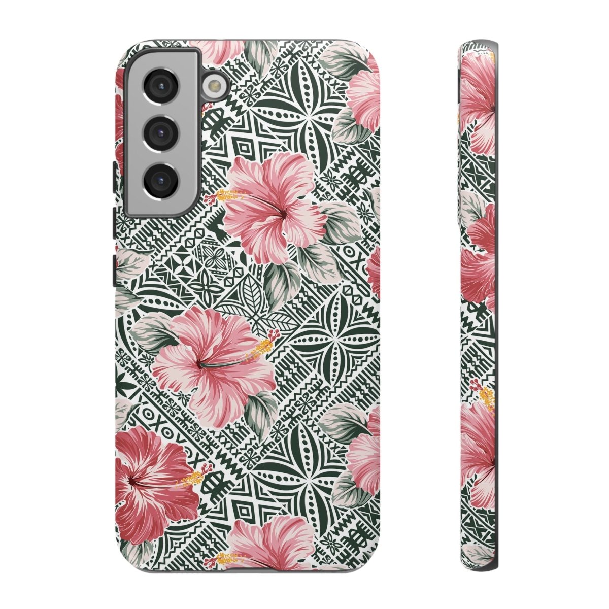 Printify iPhone tough phone case featuring Solosolo Blooms floral design in vibrant colors. Durable protective phone cover.