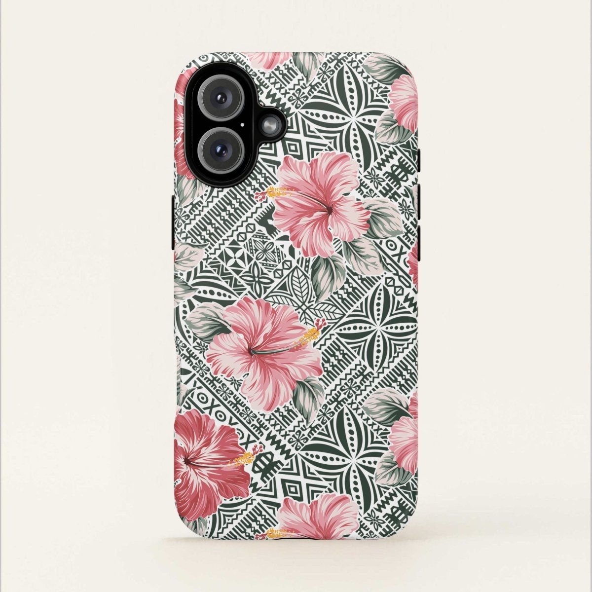 Printify iPhone tough phone case featuring Solosolo Blooms floral design for iPhone, durable protective cover with colorful flowers.