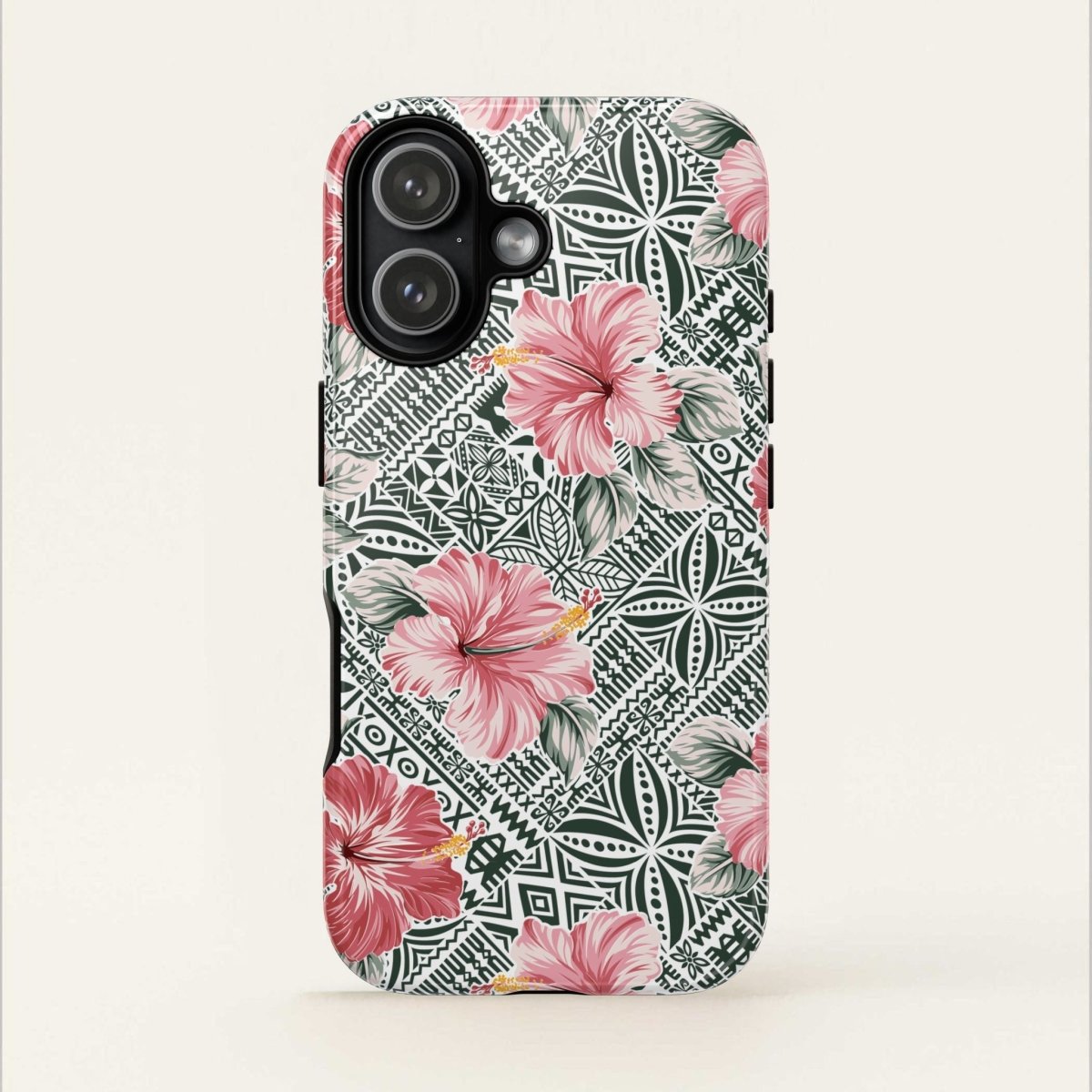 Printify iPhone tough phone case with Solosolo Blooms design, featuring vibrant floral artwork for iPhone protection.