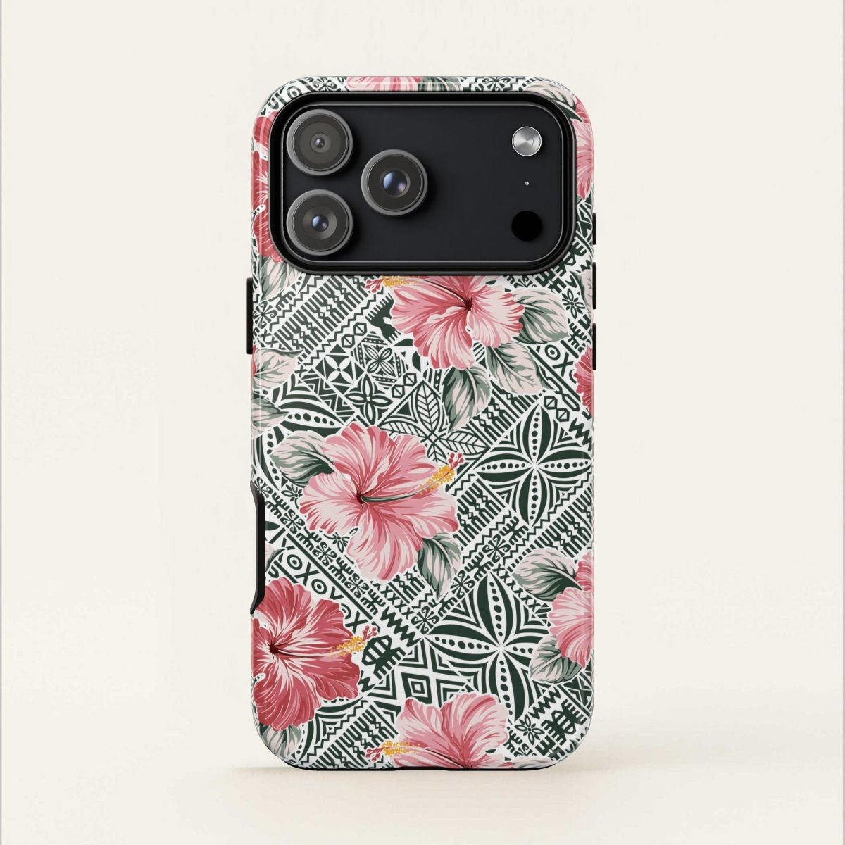 Durable iPhone tough phone case with Solosolo Blooms design by Printify, featuring vibrant floral artwork for iPhone models.