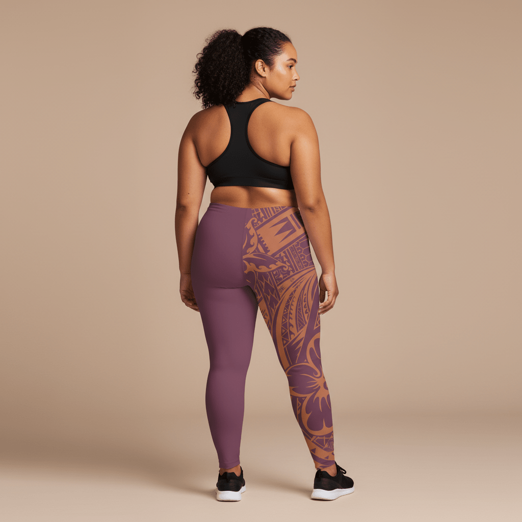FYBY IslandFlex mid-rise leggings in Bloom Brandied Melon color, stretchy and comfortable for active wear or casual outfits.