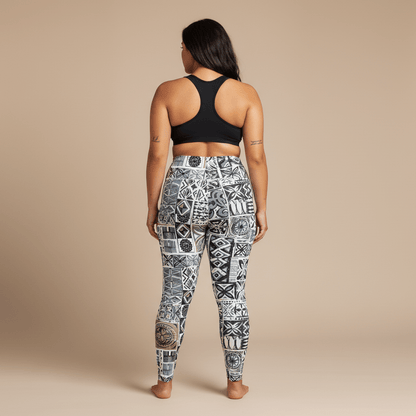 Elei Steel mid-rise leggings by FYBY, featuring a comfortable fit and stylish design for active wear.