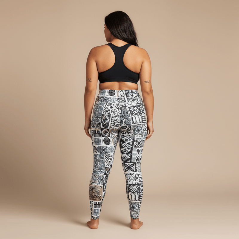 Elei Steel mid-rise leggings by FYBY, featuring a comfortable fit and stylish design for active wear.