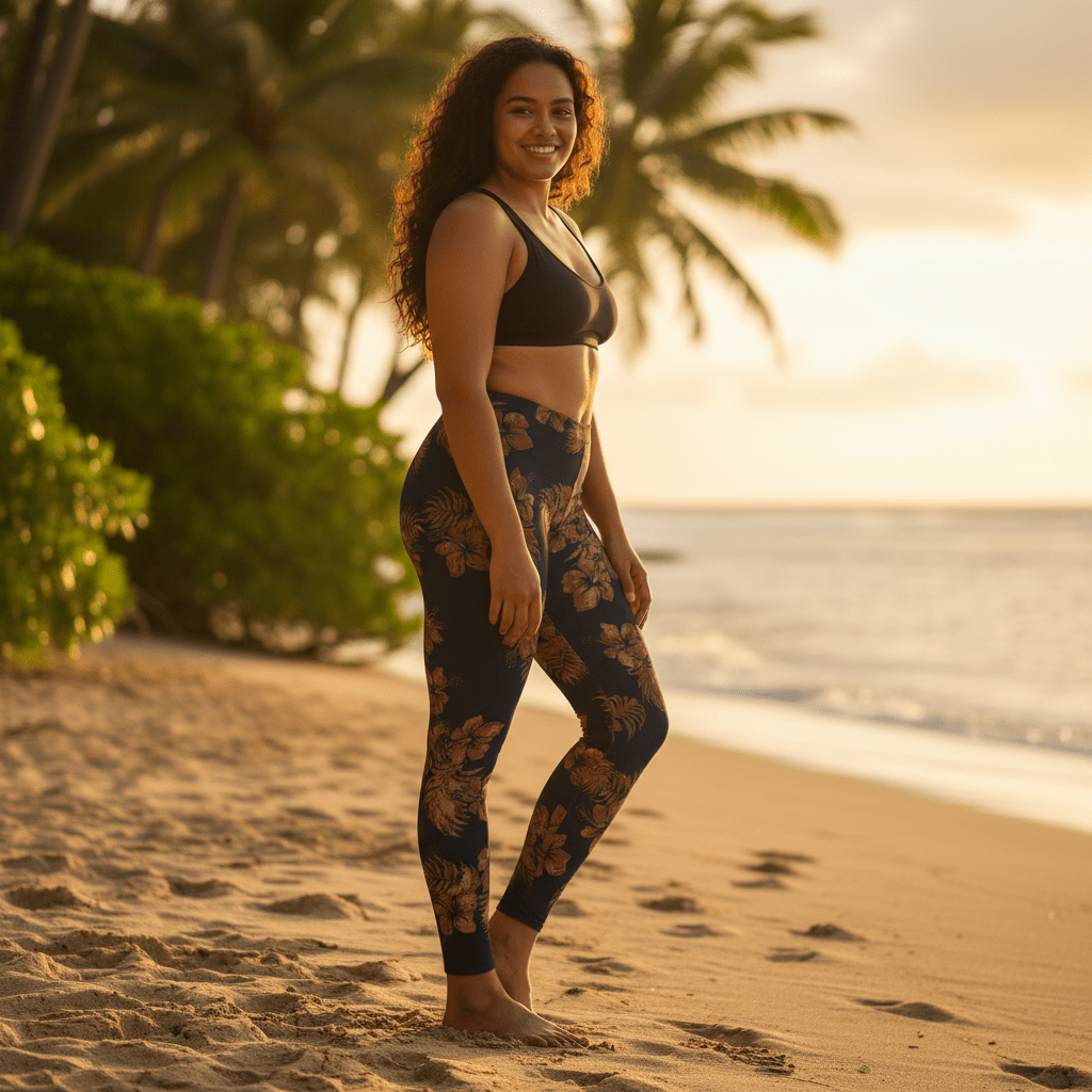 IslandFlex Mid - Rise Leggings - Fagaloa Twilight - AU/NZ/USA - The Koko Samoa