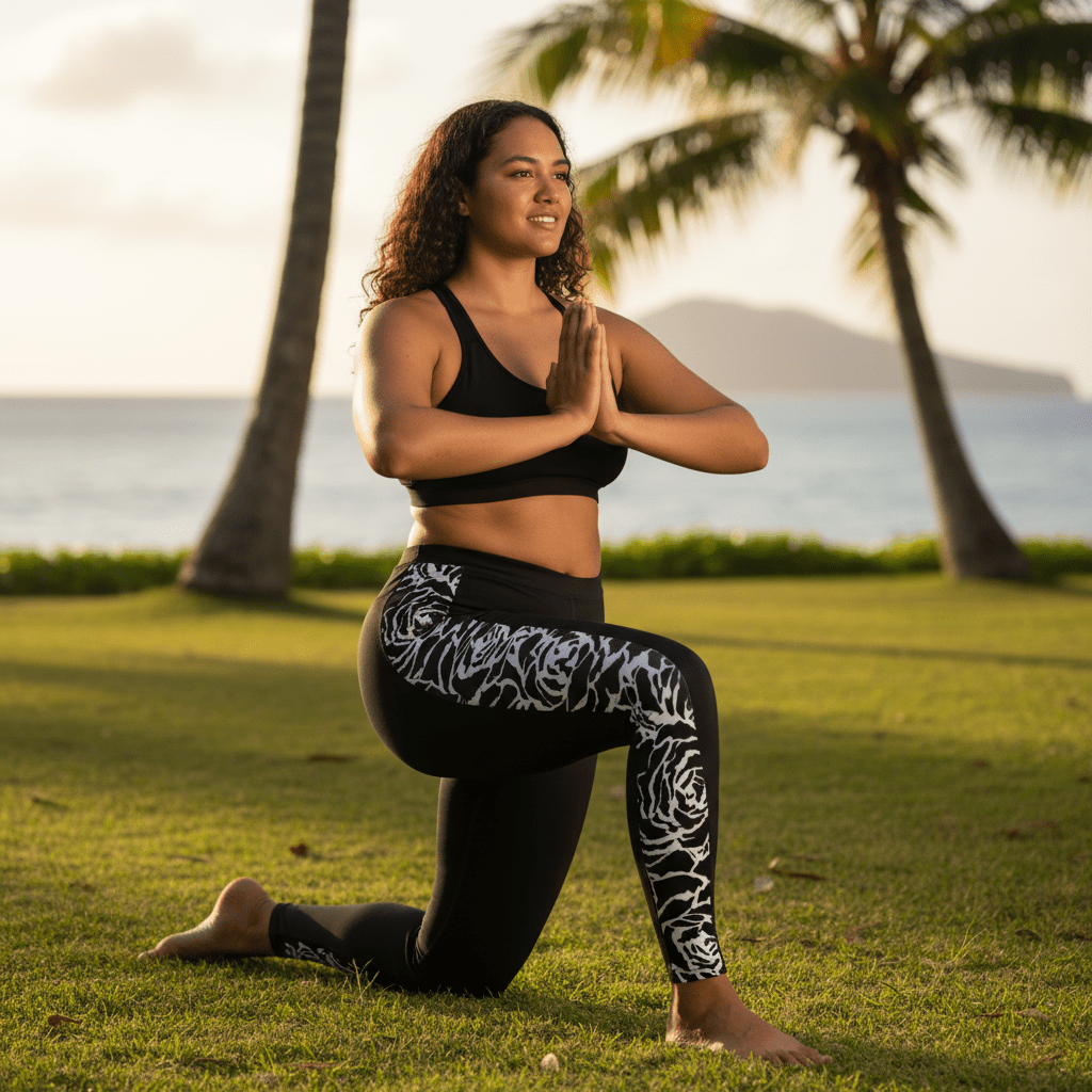 IslandFlex Mid - Rise Leggings - Faleasiu Nights - AU/NZ/USA - The Koko Samoa