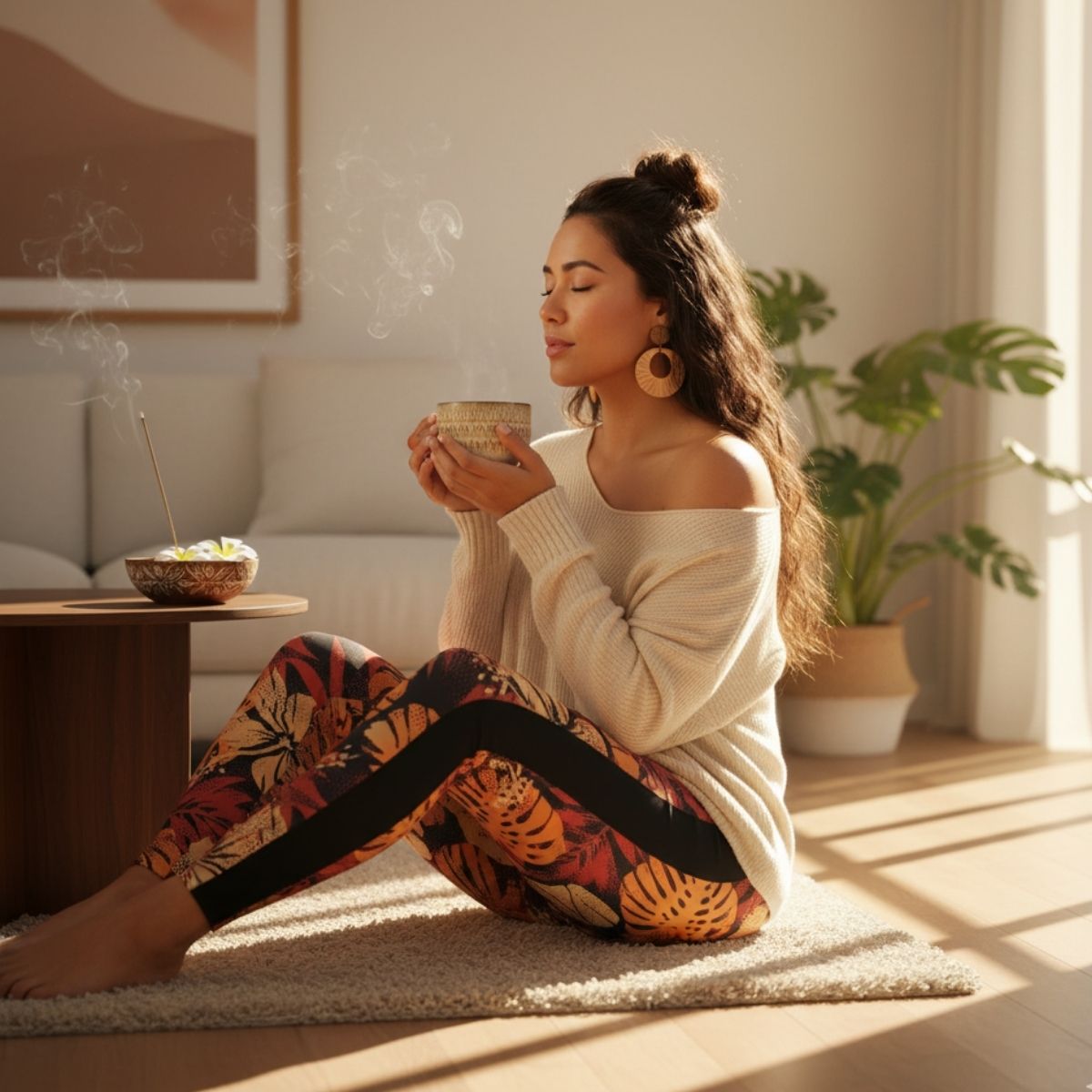 IslandFlex Mid-Rise Leggings - Lalomanu Ember - AU/NZ/USA