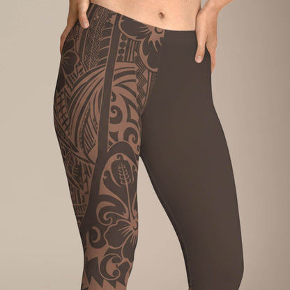 IslandFlex Mid - Rise Leggings - Mocha Mousse - AU/NZ/USA - The Koko Samoa