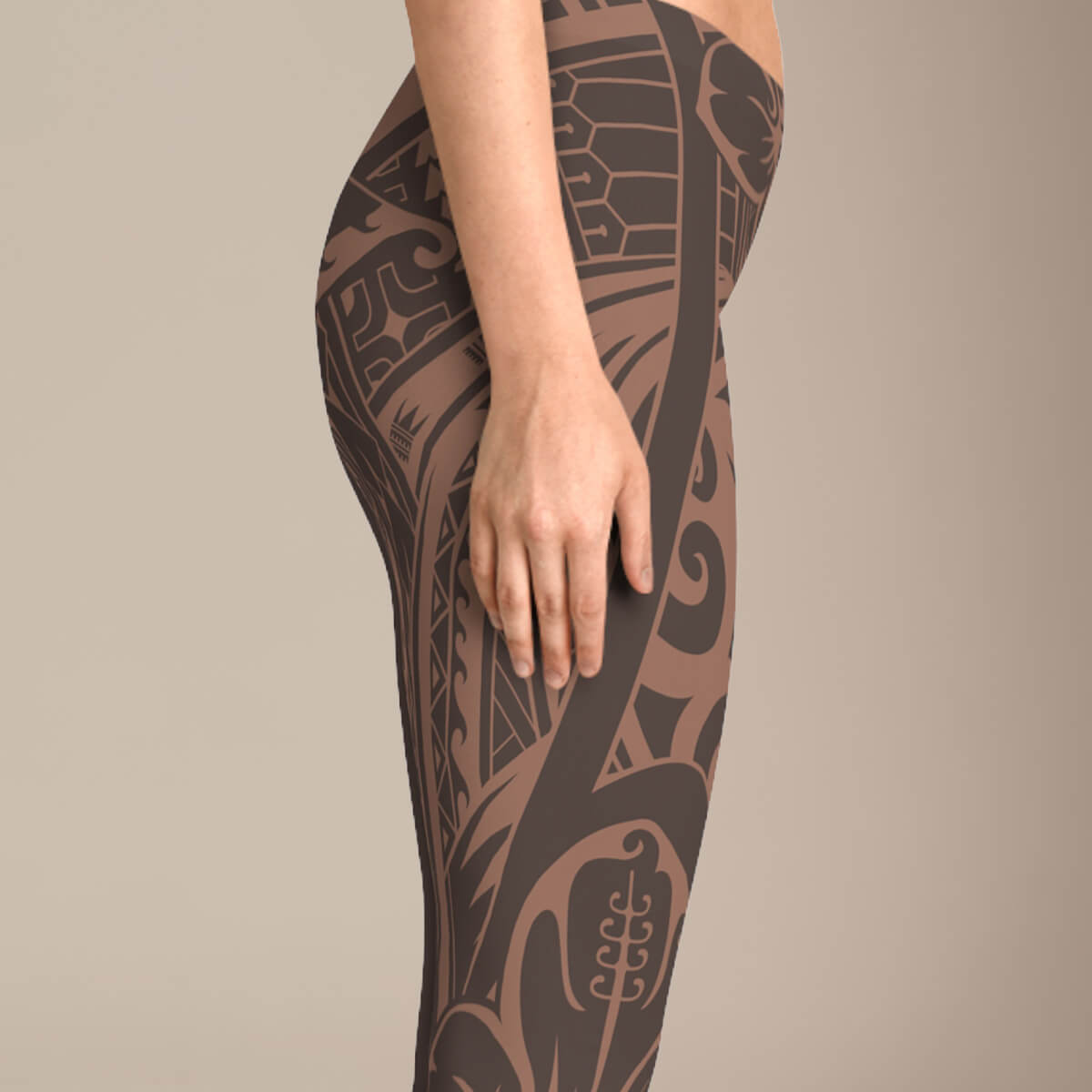 IslandFlex Mid - Rise Leggings - Mocha Mousse - AU/NZ/USA - The Koko Samoa