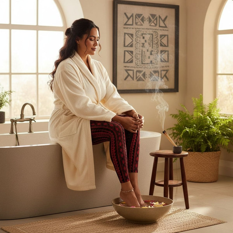 IslandFlex Mid - Rise Leggings - Red Warrior - AU/NZ/USA - The Koko Samoa