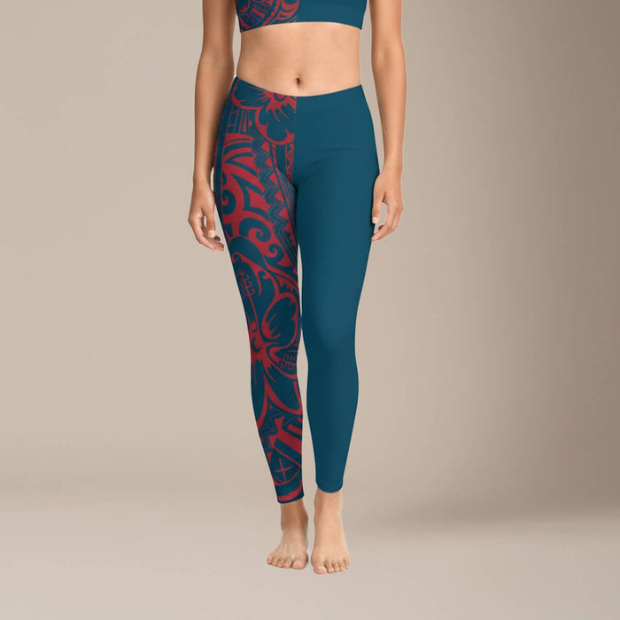 IslandFlex Mid - Rise Leggings - Winterberry Blue - AU/NZ/USA - The Koko Samoa