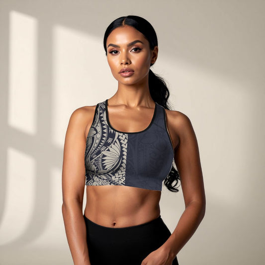 Islandflex Seamless Sports Bra - Blue Bloom - AU/NZ/USA - The Koko Samoa