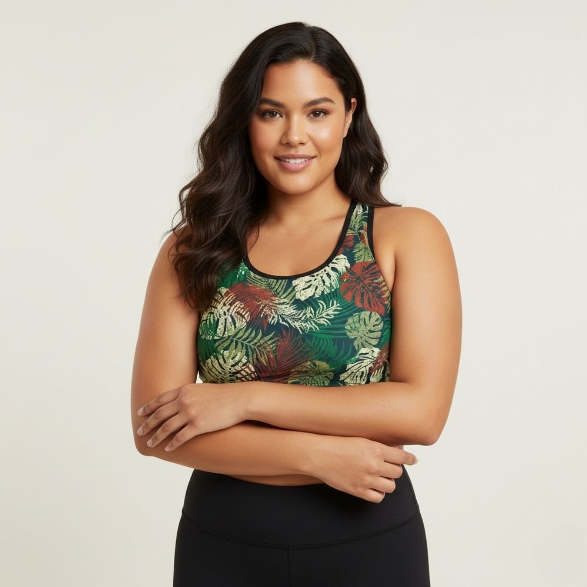 Islandflex Seamless Sports Bra - Tafatafa Greens - AU/NZ/USA