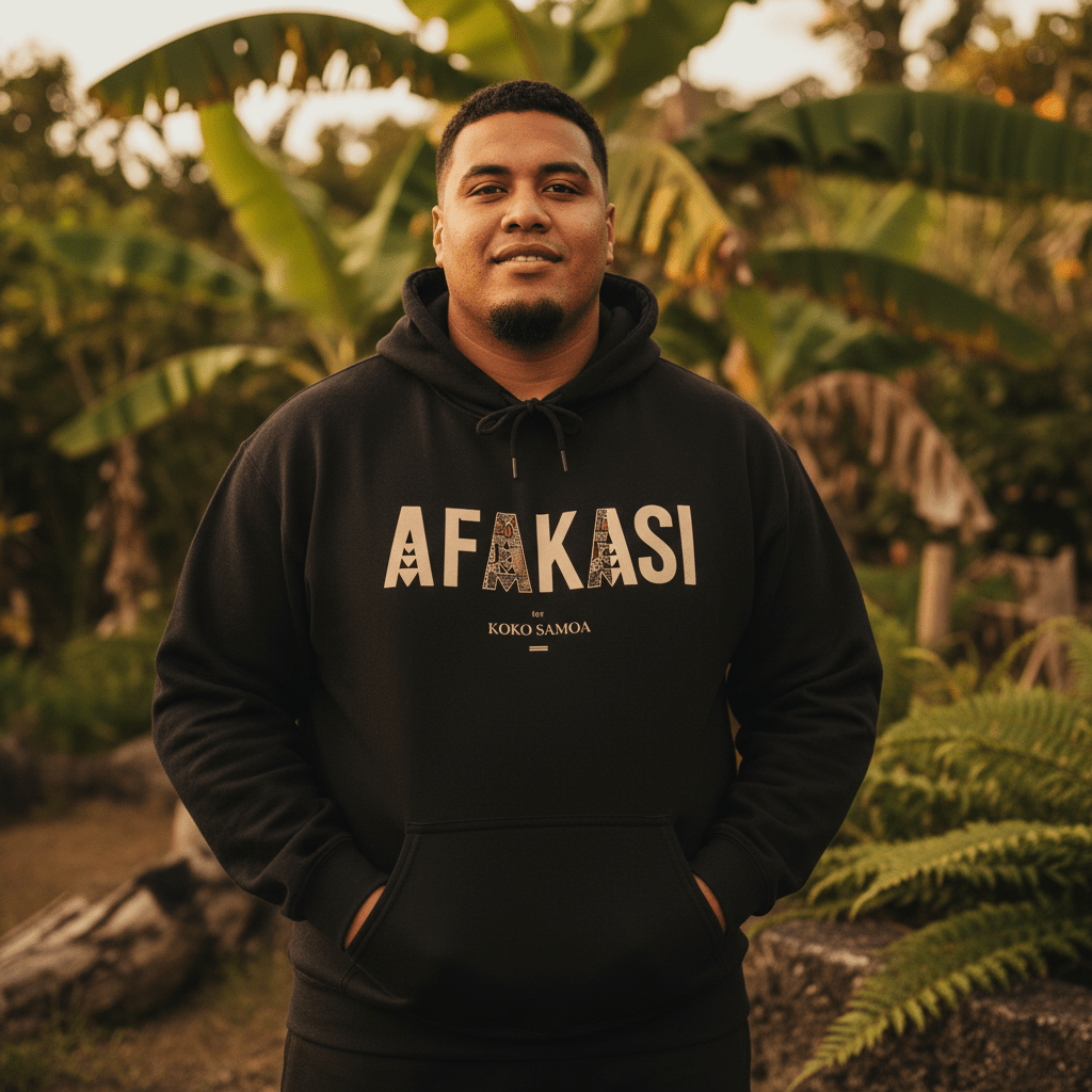IslandHeavy™ hoodie in plus 2XL-5XL by Monster Digital featuring Koko Samoa design, casual hoodie with vibrant print.