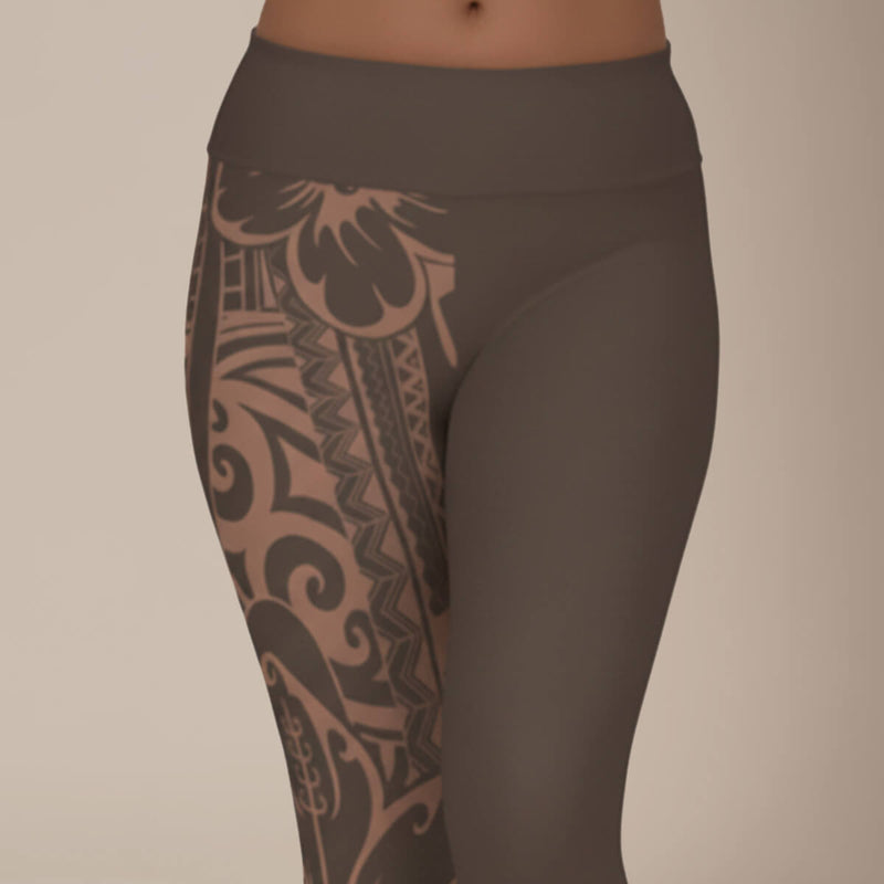 IslandPlus - 2XL to 6XL Leggings - Mocha Mousse - AU/NZ/USA - The Koko Samoa