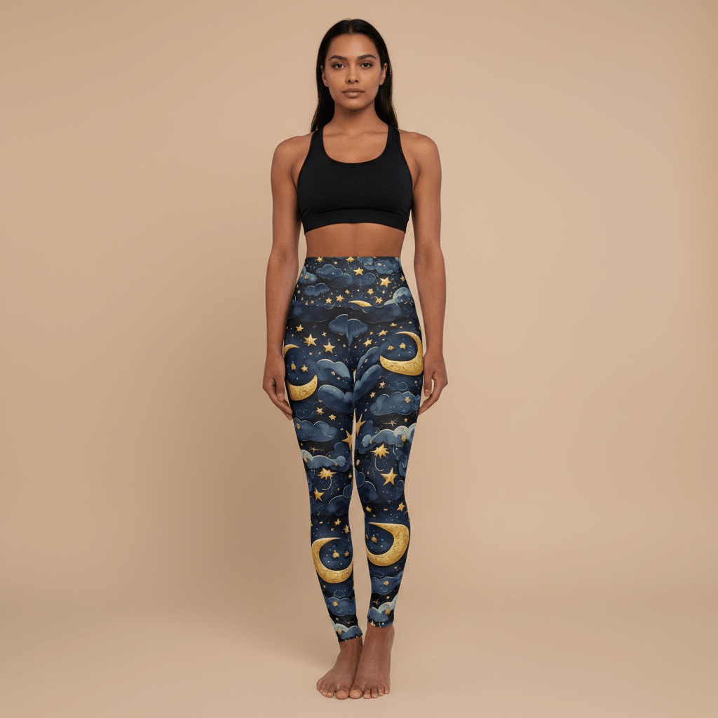 IslandRise High - Waisted Leggings - Celestial - USA - The Koko Samoa
