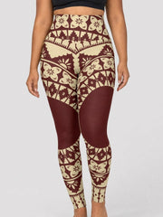 IslandRise High-Waisted Leggings - Fiji Red - USA - The Koko Samoa